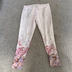Soft Surroundings Pink Floral Leggings